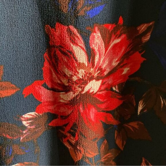 Charles Henry Women’s navy floral short sleeve shift dress size large NWT! 😍 - Picture 7 of 10